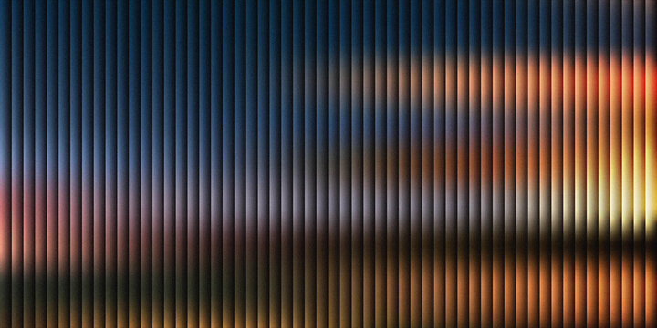 Abstract digital pattern with blue and purple vertical lines on dark background