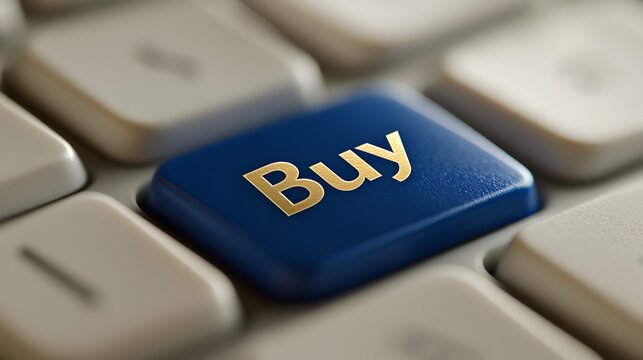 buy button on keyboard for online shopping and ecommerce website
