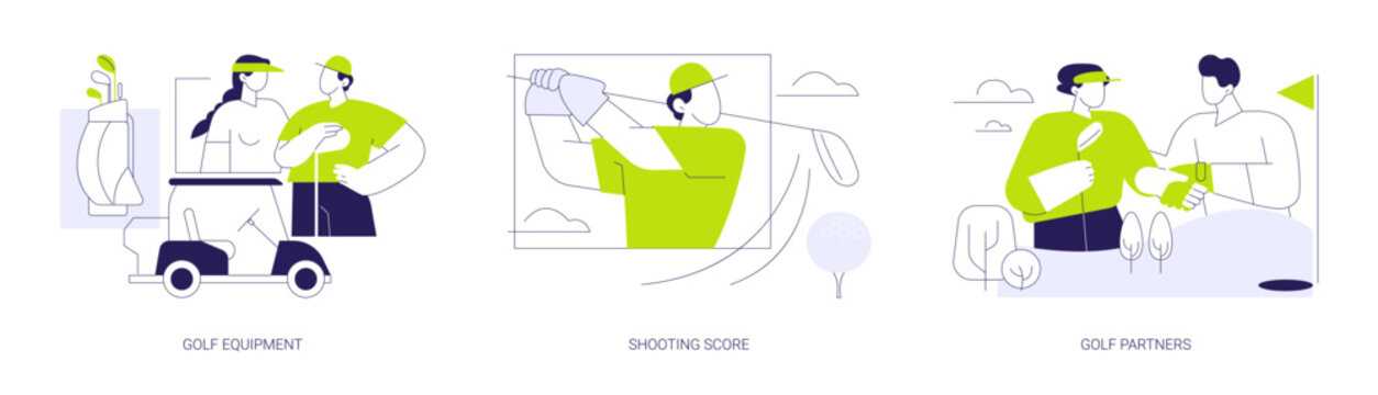 Golf club isolated cartoon vector illustrations se