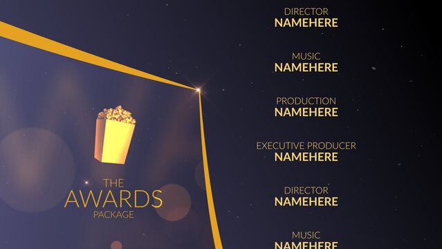 Awards Package Credits 2 &ndash; Luxury Event Graphics, Cinematic Opener, Titles, Lower Thirds and Transitions for Award Shows, Gala and Corporate Events