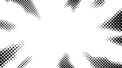 Naklejka na ściany i meble 歪んだハーフトーンの集中線のイラスト素材_16:9