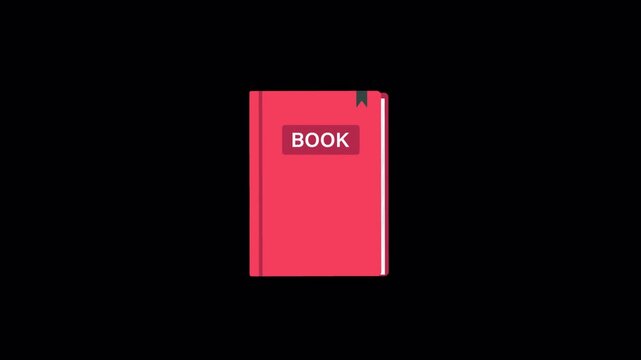 Book. Education Concept Animation Video - Transparent