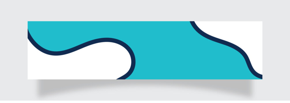 Minimal Abstract Curvy Shape LinkedIn Cover Background