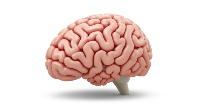 A detailed view of the human brain with its intricate gyri and sulci patterns.