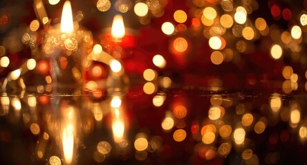 Fototapeta premium Selective focus holiday composition reflecting joyful New Year celebrations