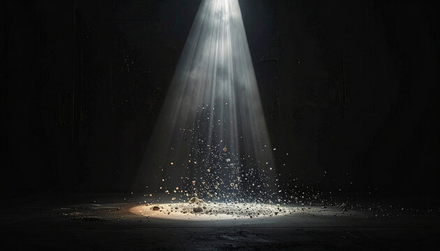 Dramatic light beam abstract background