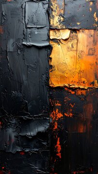 Abstract expressionism a dichotomy of darkness and light in textured layers