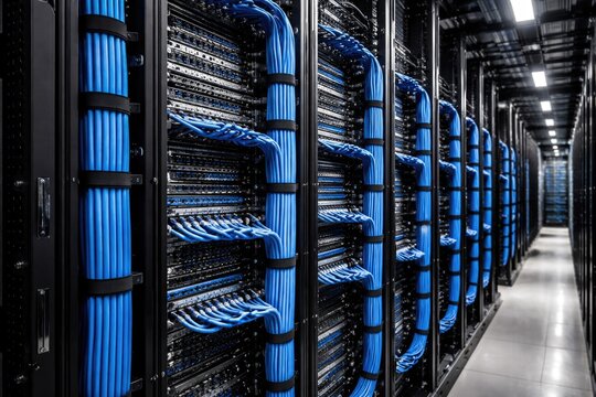 Structured vertical cable routing systems in data centers