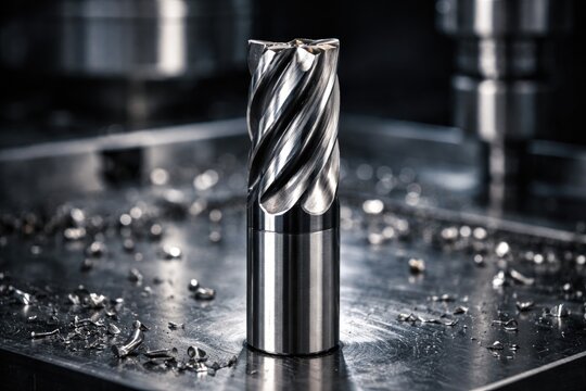 High accuracy carbide end mill tool for advanced machining and metalworking processes