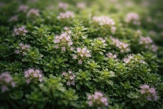 Wild elfin spice herb creeping thyme backdrop for digital poster print