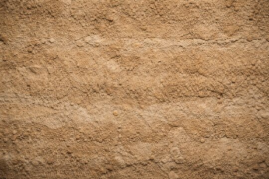 Fine grain dirty surface on a compacted soil and lime rammed earth wall