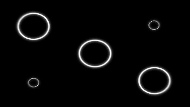 Circle burst Looping  fireworks, multiple ring, perfect for cartoon game motion graphics effects, energy burst on black screen background, 4K resolution