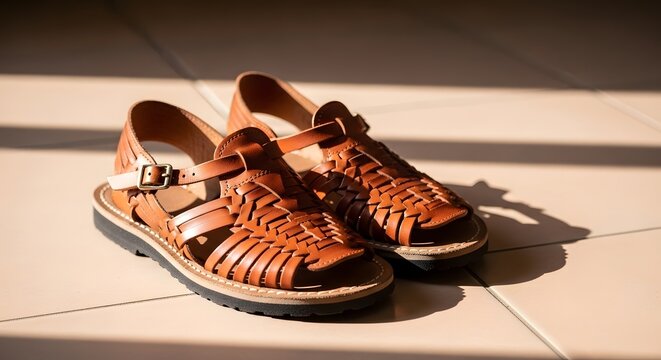 Handwoven Leather Huarache Sandals for Summer Fashion