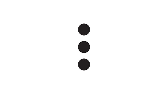Vertical ellipsis icon with three black dots vertical ellipsis interface navigation communication information internet logotype selection software technology