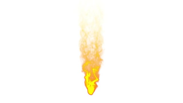 Abstract background of fire and flames, High Speed Fire ball explosion towards to camera, Fire flames blazing motion effect, slow motion fire flamethrower isolated on White background. 4k video