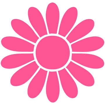 Flower clip art design on plain white transparent isolated background for card, shirt, hoodie, sweatshirt, apparel, card, tag, mug, icon, poster or badge