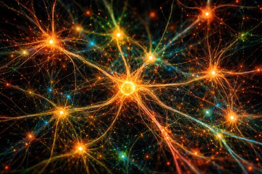 Close up confocal laser scanning images depicting neural networks within mouse brain cortex