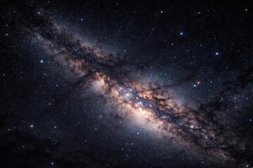Obraz premium dark celestial sky showcasing the Milky Way galaxy