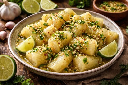 Delicious Cassava Boiled to Perfection with Tangy Garlic Lime Mojo