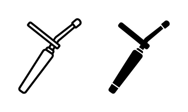 Police Tonfa Baton Icon Set