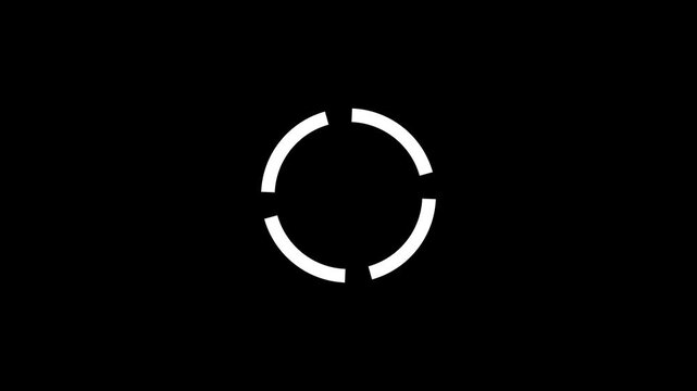 Circles loading icon loop out animation. 4K resolution video of loading icon animation.