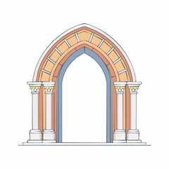 Fototapeta premium Gothic Arch with Columns