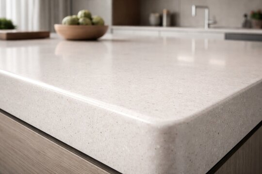 Smooth artificial acrylic stone texture used in contemporary furniture and countertops