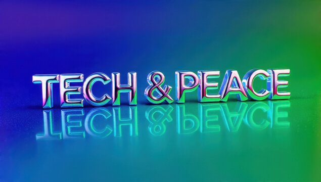 Tech & Peace Futuristic 3D Text