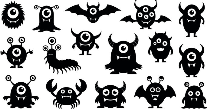 set of animals silhouettes