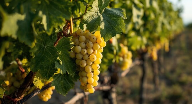 White wine grape from northern Italy cultivated by Guyot pruning style