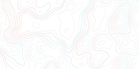 Abstract design with seamless pattern with lines topographic map. geographic mountain relief. colorful contours topography stylized height of the lines. geographic contour map paper texture. © Arte Acuático