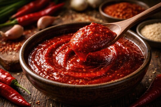 Hot and flavorful Korean gochujang sauce
