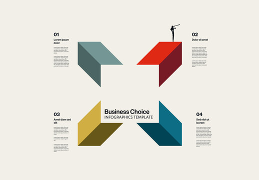 Business Choice Infographic Template with Illustration