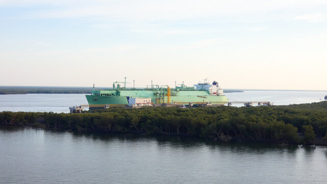 LNG Carrier berthing at Port Qasim FSRU terminal, Pakistan