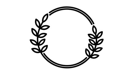 Obraz premium Laurel wreath circular design element.