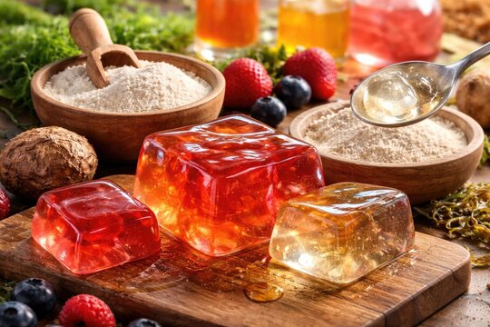 Jelly texture improvement with natural konjac gum powder and carrageenan additives