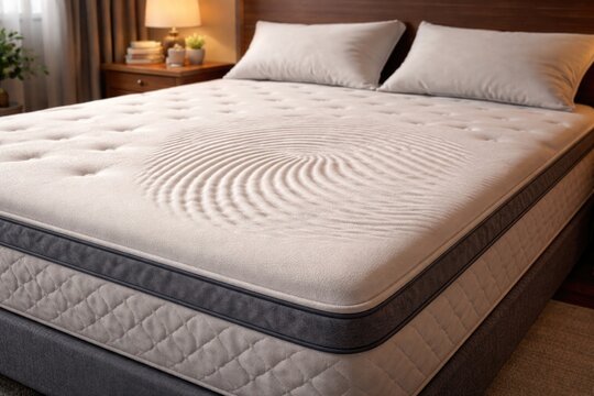 Full memory foam mattress with visible fingerprint texture on top layer