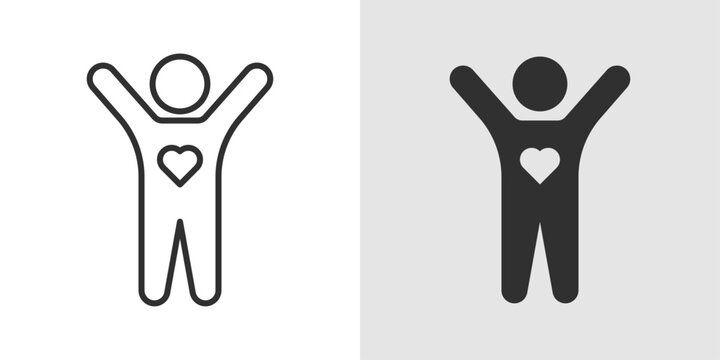 Self Care Icon representing personal wellbeing, mental health, relaxation, healthy habits, and taking time for physical and emotional wellness.