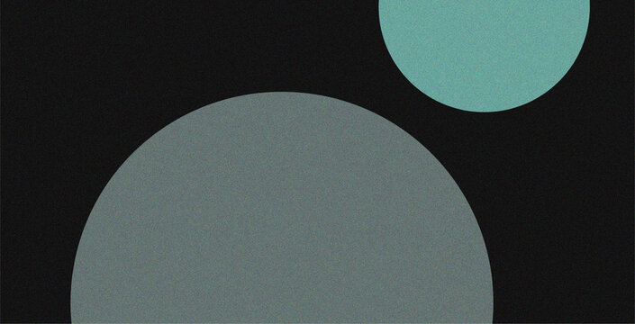 Two colored circles on a black background with gray and blue hues
