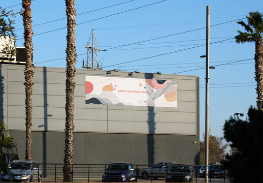 Blue Storefront With Empty Sign and Building