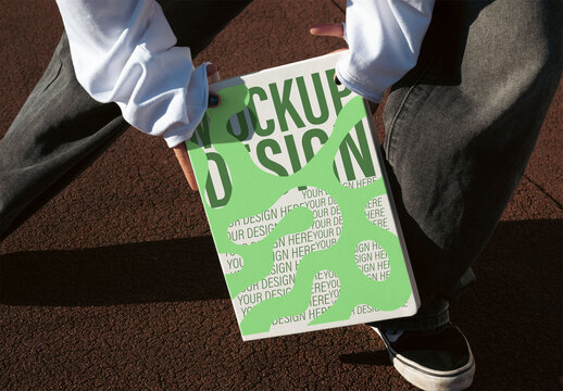 Mockup of A4 Front Book Cover 