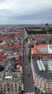 Aerial view of Hotel d&rsquo;Angleterre and Kongens Nytorv square in Copenhagen, Denmark