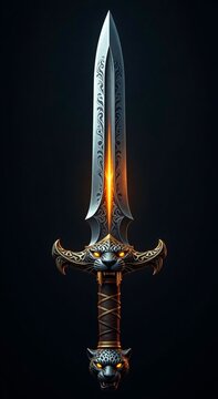 Legendary Tiger Blade with Glowing Eyes