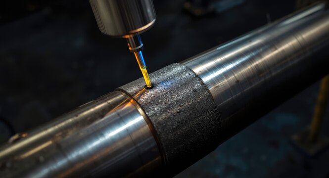Surface defect detection in stainless steel pipe weld seams employing liquid penetrant testing process