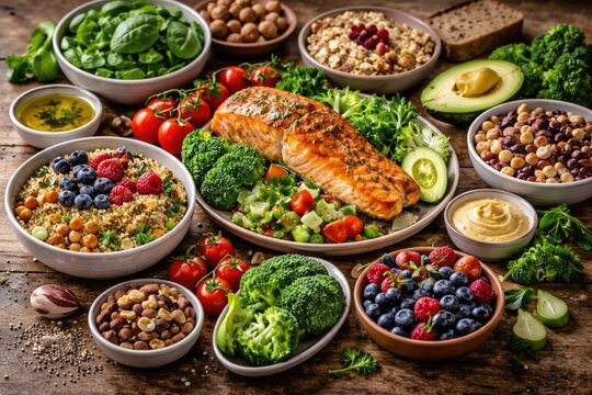 Healthy diabetic nutrition packed with essential minerals antioxidants and protein