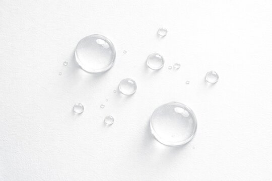 Minimal white water bubbles grain background featuring gentle shadow