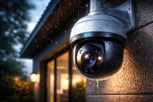 Advanced IP CCTV camera with waterproof design offering comprehensive outdoor home monitoring