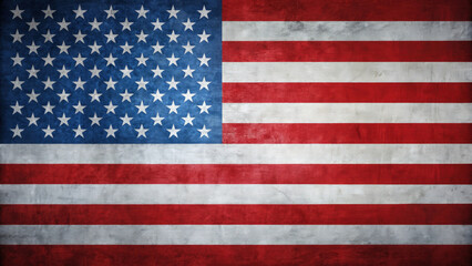 Obraz premium American Flag Painted on Wall