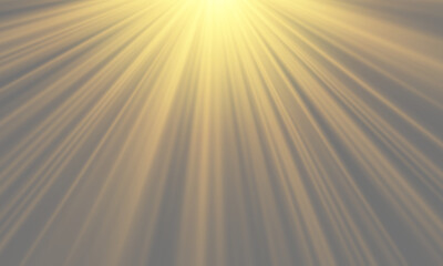 Soft golden sunbeams falling from top. Vector transparent heavenly rays with warm glow and realistic sunlight illumination effect. © LILIIA SMIRNOVA