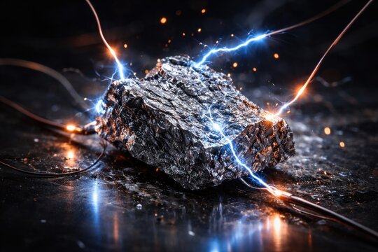 Fragment of osmium metal showcasing electrical conductivity properties